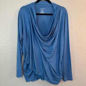 Magnetic Me Nursing Cardigan Blue Magnetic Closure Maternity Top M/L 8-14